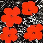 Andy Warhol Flowers Red 1964 painting